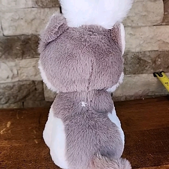 EASTER HUSKEY PUPPY WITH BUNNY EARS 9" PLUSH - Picture 3 of 4